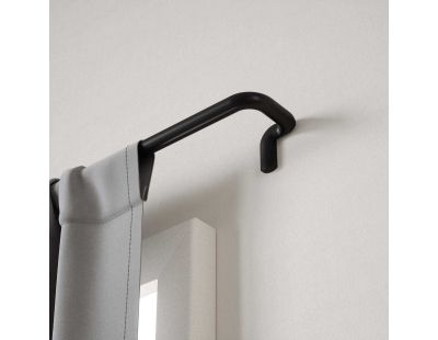 Tringle à rideaux en acier noir mat Twilight (Longueur réglable de 168 à 365 cm)