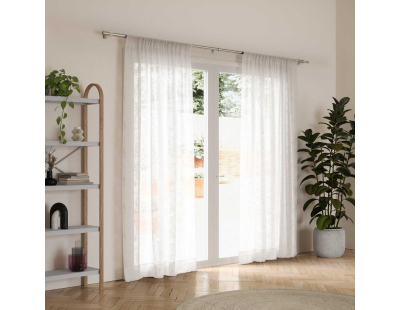 Tringle à rideaux extensible en acier Flute