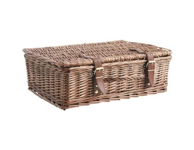 Valise de rangement en osier vieilli (2)