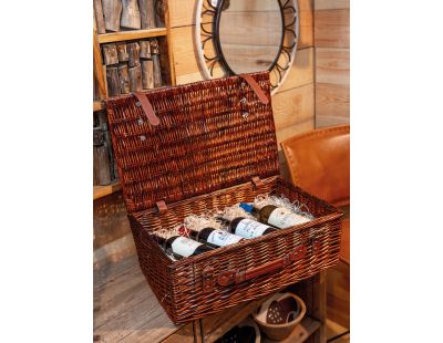 Valise en osier clair
