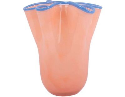 Vase en verre Ruffles Medium (Orange)