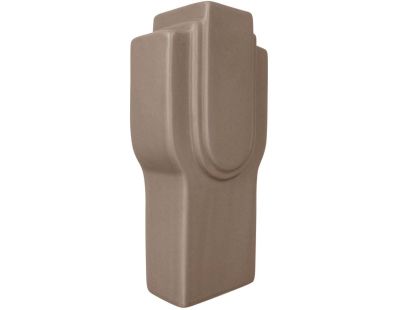 Vase en céramique Art rectangles 23 cm (Taupe)