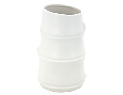 Vase céramique blanc design bambou