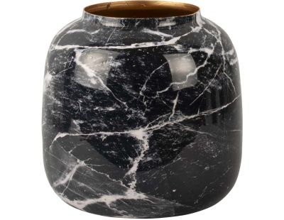 Vase effet marbre Marble sphere 17.5 x 17 cm (Noir)