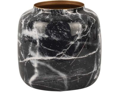 Vase effet marbre Marble sphere 19.5 x 19.5 cm (Noir)