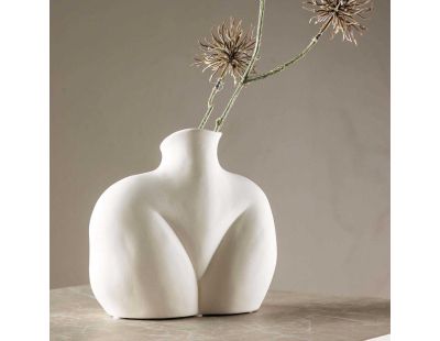 Vase en grès Harvey (Blanc cassé)