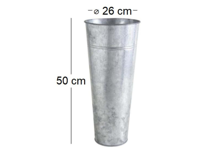 Vase de jardin en zinc lourd (50 cm)