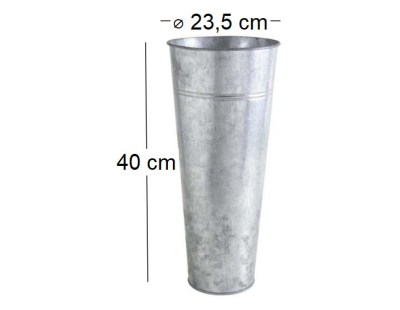 Vase de jardin en zinc lourd (40 cm)