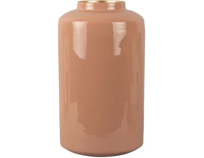 Vase en métal Enamel  XL 19 x 33 cm (Rose pâle)