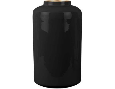 Vase en métal Enamel  XL 19 x 33 cm (Noir)