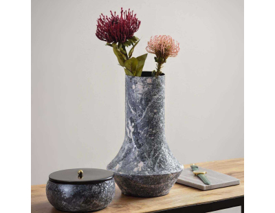 Vase en métal Mosaic Marble (Noir)