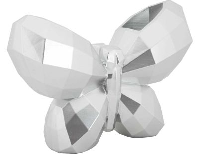 Vase en polyrésine argenté Butterfly 22.5 x 8 x 15 cm