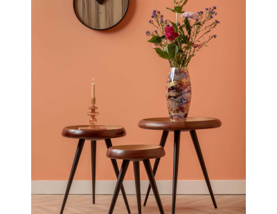 Vase en verre Melange Cone (Marron)