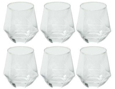 Verre en forme diamant 30 cl (Lot de 6)