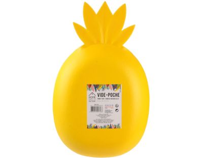Vide-poche en bois coloré Ananas (Jaune)
