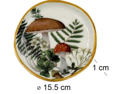 Vide poche en métal 15 cm Champignons