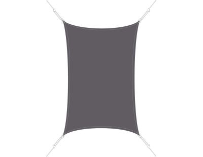 Voile d'ombrage rectangle 3 x 4,5m (Ardoise)