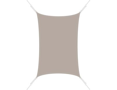 Voile d'ombrage rectangle 3 x 4,5m (Taupe)