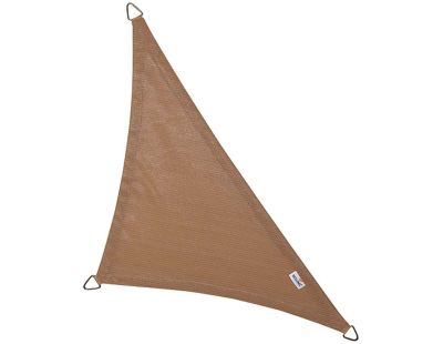 Voile d'ombrage triangulaire Coolfit sable (4 x 4 x 5,7 m)