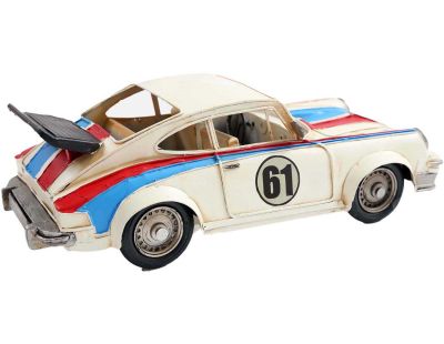 Voiture de sport vintage en métal 32 x 10.5 x 14 cm