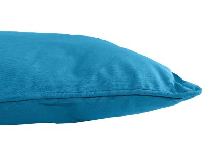 Coussin en coton coloré Salsa 45 cm (Bleu Canard)