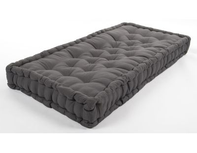 Coussin de palette en coton coloré 120 x 80 cm (Gris Anthracite)