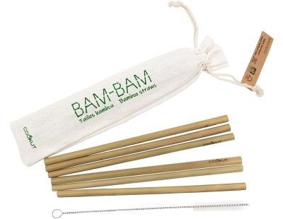 6 pailles réutilisables en bambou Bam Bam