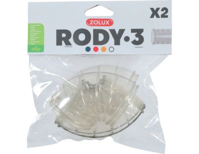 2 tubes coudes pour connexion de cages Rody