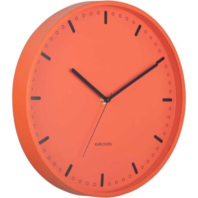 Horloge ronde en verre imprimé | 30x30 | Pointes blanches