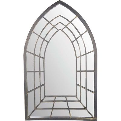 Fenêtre Ornementale De Grange Style Antique - Fer Gris 84x60cm - Aubaho