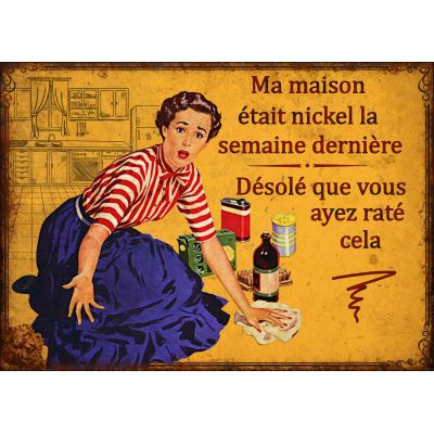 Plaque metal Ici s'écoule la vie d'un retraité... 21x15cm,neuve,idée cadeau