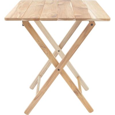 Table de balcon pliante 120x60x75 cm en teck naturel | Maison et Styles