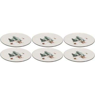 Assiette De Noël Food Network – Porcelaine Rectangulaire – Motifs Rouges Et Flocons