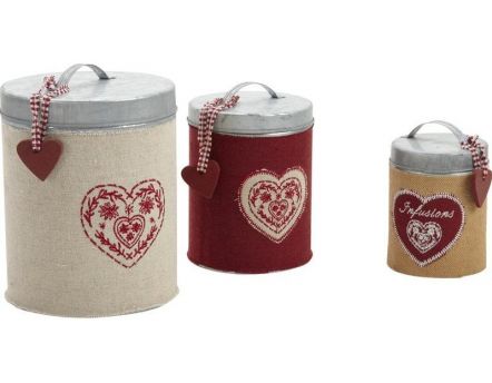 Boite en métal déco (Lot de 3)