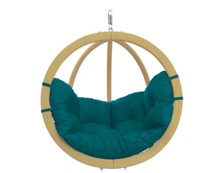 Chaise Globo à suspendre avec coussin (Vert)