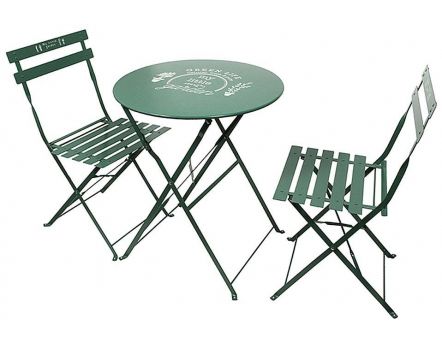 table et chaises de jardin en métal illustrations (vert foncé)