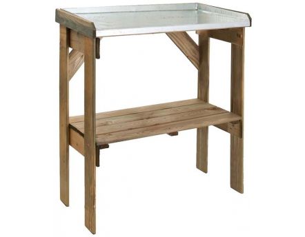 Table de rempotage bois et zinc Pratik
