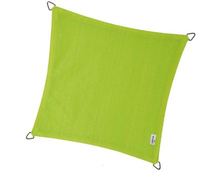Voile d'ombrage carrée Coolfit vert lime (3,6 x 3,6 m)
