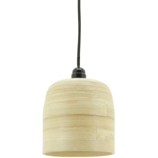 Abat-jour cloche en bambou naturel