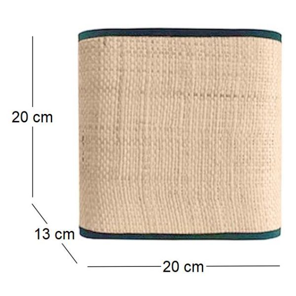 Abat-jour carré pour applique en raphia Germain - OPJ-0121
