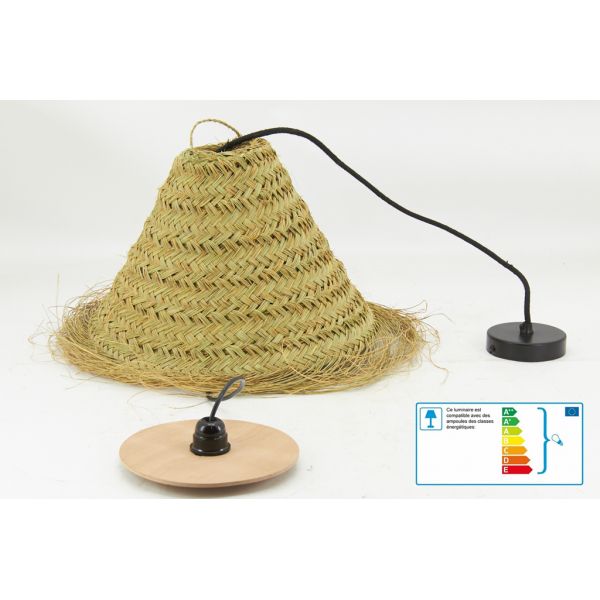 Abat-jour en jonc fin - 7
