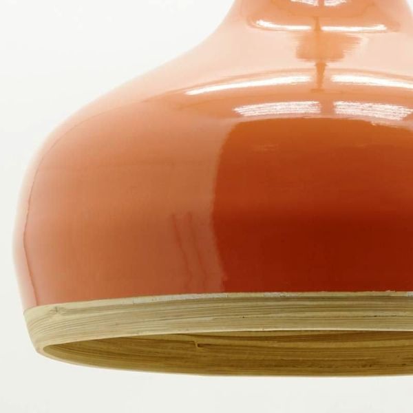 Abat-jour luminaire en bambou laqué - AUB-6115