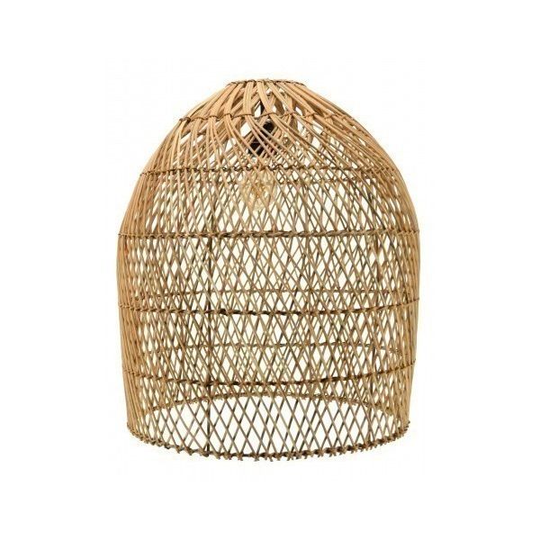 Abat-jour nasse en rotin naturel