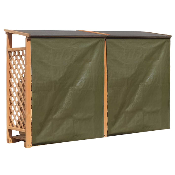 Abri bûches en bois coloris miel - 649