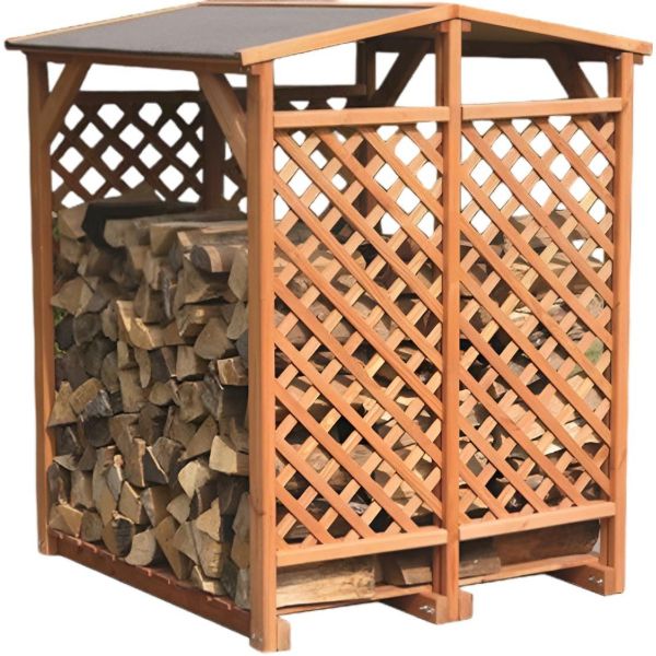 Abri bûches double en pin Brême