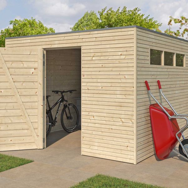 Abri de jardin 300 x 300 cm Qube - GARDENAS