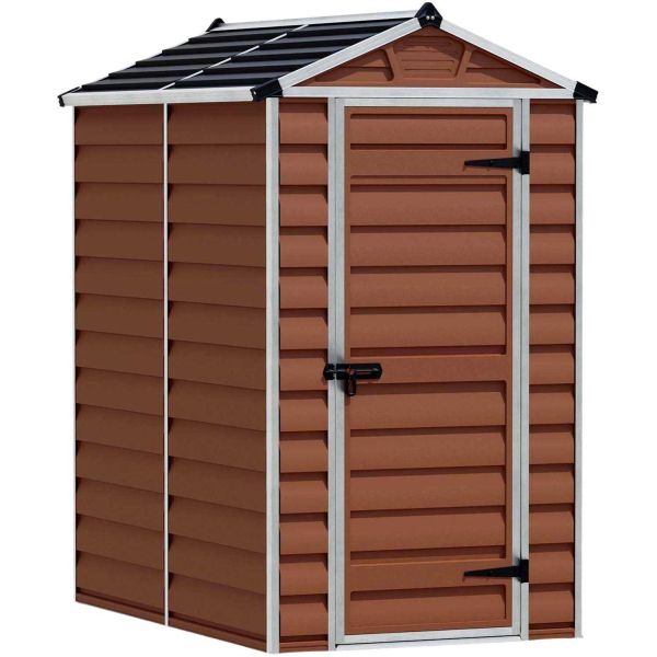 Abri de jardin en aluminium et polycarbonate ambre Skylight