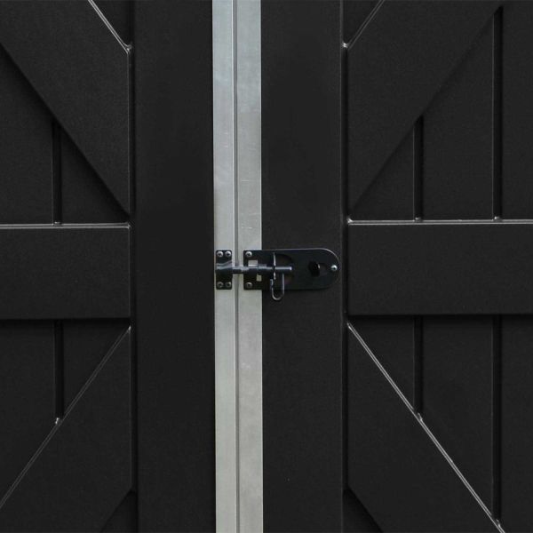 Abri de jardin en aluminium et polycarbonate gris et noir Skylight - 949