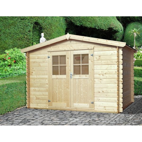 Abri de jardin en bois double pente Falun - 