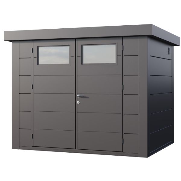 Abri de jardin moderne en acier porte double 5,6 m² Eleganto 2721